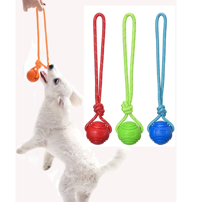 Suction Cup Dog Tug Toy - Balle d'Entraînement pour Chien en Coton,