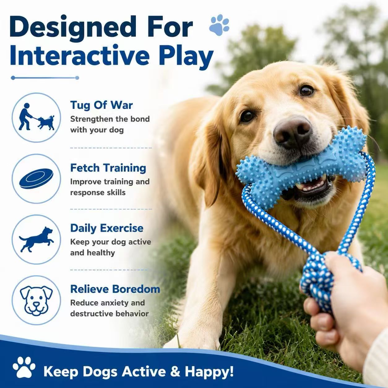 Jouets à mâcher pour chiens, p - Dog Rope Toy Aggressive Chewers avis et prix
